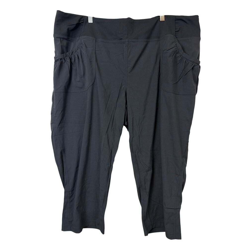 NWT Prana Summit Black Stretchy Waist Capri Pants Size 3X Plus